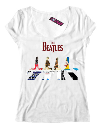 Remera Mujer The Beatles Abbey Road Rp35 Dtg Premium