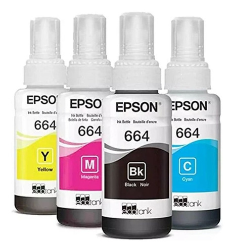 Pack De Tinta 664 Epson Original Black Y Colors