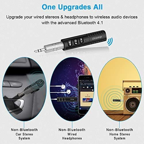 Bluetooth Receiver Oliomp Wireless 4.1 Car Adapter Aux