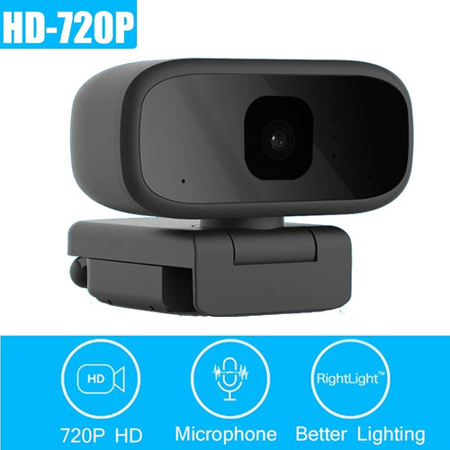 Câmara Webcam Usb Pc Hd720p Mic 360° Áudio De Vídeo Ajus