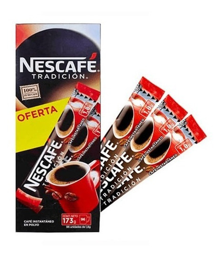 Café Instantaneo Nescafé Tradición Stick 96 X 1.8g