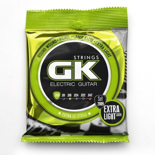 Encordado Para Guitarra Eléctrica Gk Calibre .009