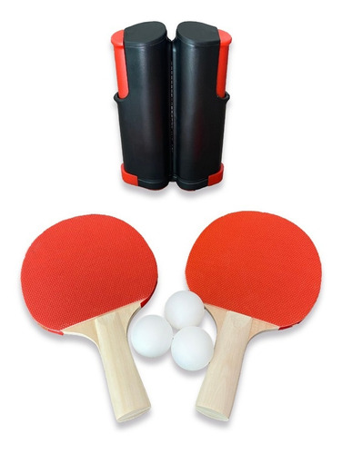 Juego De Ping Pong Portátil Con Red Retráctil Y Raquetas