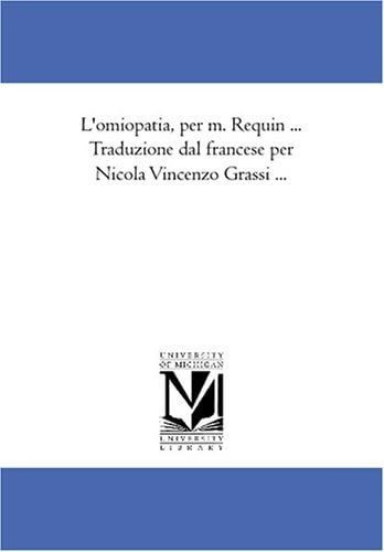 Libro: L Omiopatia, Per M. Requin ... Traduzione Dal Frances