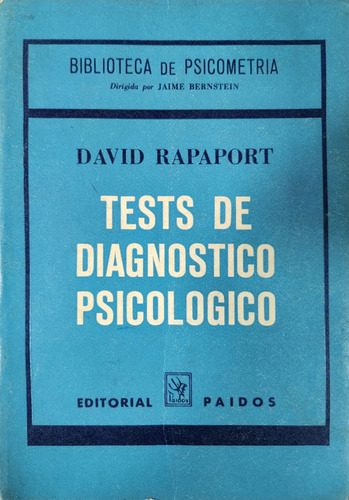 Tests De Diagnostico Psicológico David Rapaport
