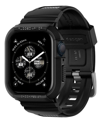 Pulso Estuche Para Apple Watch Series (41 Mm/40 Mm) | Spigen Rugged Armor Pro | Negro