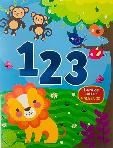 Libro Livros De Colorir Com Adesivos 123 De Editora Pe Da Le