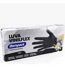 Luva Vinilflex Bompack Preta Tamanho P Caixa 100 Unid