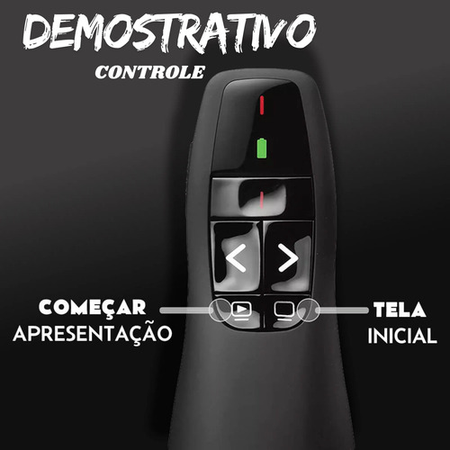 Apresentador Logitech Laser Point Vermelho Rf2.4ghz Slide Nf