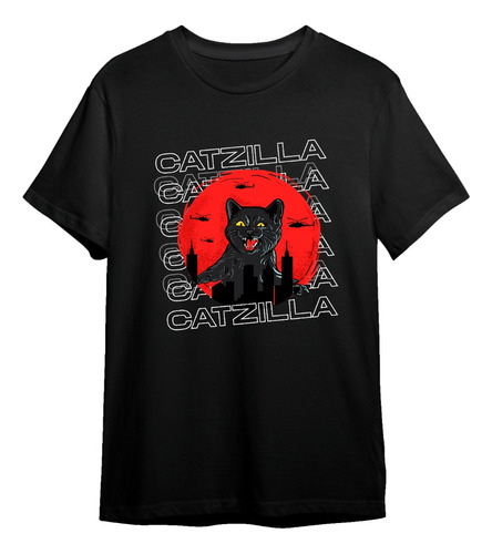 Playera Streetwear Godzilla Catzilla Gato
