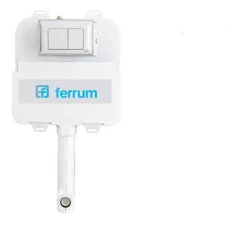 Depósito Embutir Ferrum D92te + Tapa Doble Gde Blanca Vta52b