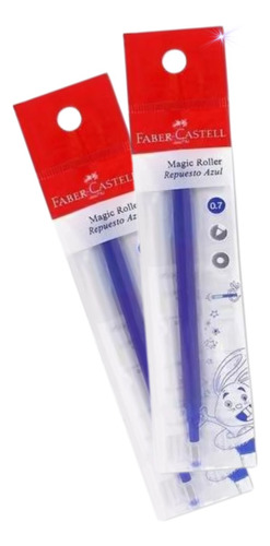 Repuesto Roller Magic Faber-castell  Borrable  Azul X 10 