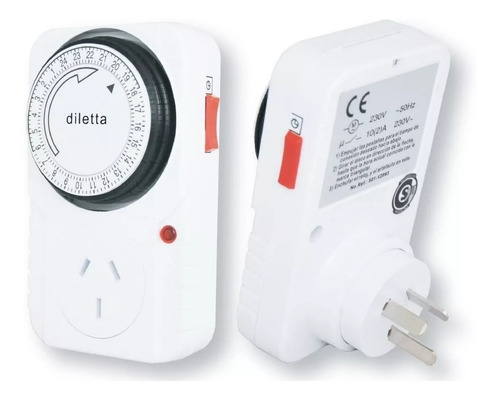 Imagen 2 de 3 de Timer Para Programar Filtrado De Piscinas Enchufable Diletta