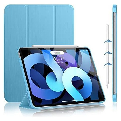 Funda Plegable Rigida Color Azul Compatible Con iPad Air 5