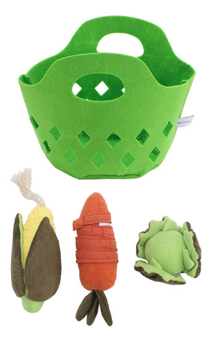 Cesta De Verduras Plush Play Food Toys Para Niños Pequeños,