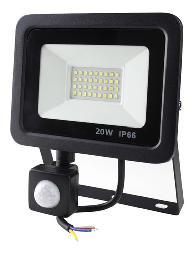 Reflector Luz Led 20w Con Sensor De Movimiento Exterior Ip65