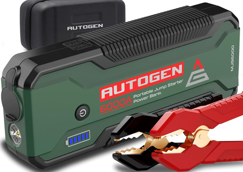 Autogen Car Jump Starter 6000a, Cavero De 12v Bateria Portat