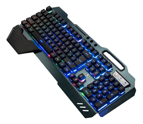 Teclado Gamer K618 Metálico Luz Rgb Mechanical Feel Usb