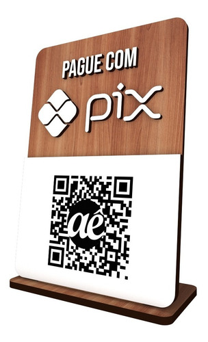Imagem 3 de 4 de Placa Quadro Pix Qr Code Decoração Balcão Parede Loja Scan
