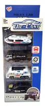 Comprar Set X 4 Vehiculos De Metal Policial Escala 1\u002F64 ELG Jm5228