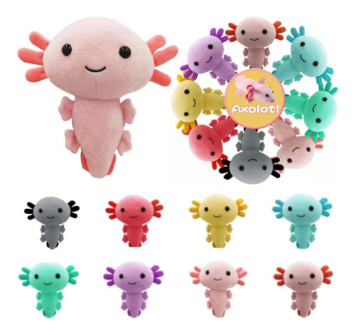 20cm Kawaii Axolotl Peluche De Dibujos Animados Lindo Animal