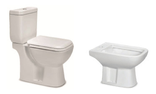 Combo Inodoro Largo Deposito Asiento Bidet  3a Piazza Amalfi