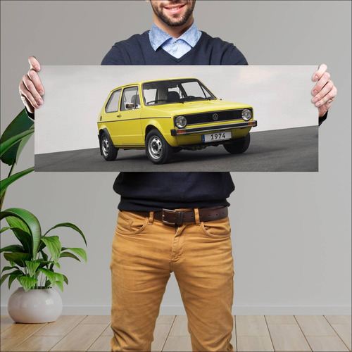 Cuadro 30x80cm Auto 1974 Volkswagen Golf 3 Door 19