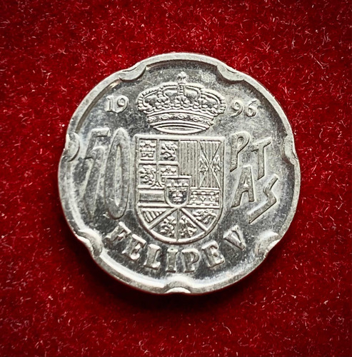 Moneda 50 Pesetas España 1996 Km 963 Felipe 5 (Usado)