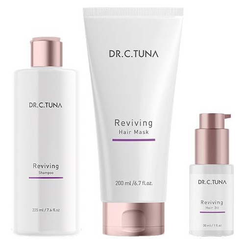 Set Reviving - Dr C Tuna - Shampoo Mascarilla & Aceite -