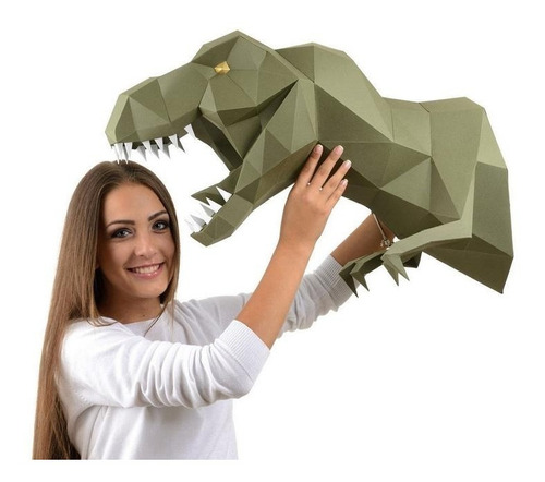 T-rex, Dinosaurio, Decoración De La Pared, Papercraft, Pdf