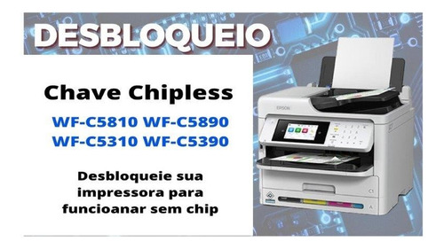 Reset Chipless P/ Uso Em Epson Wf-c5890 Wf-c5810 Wf-c5390