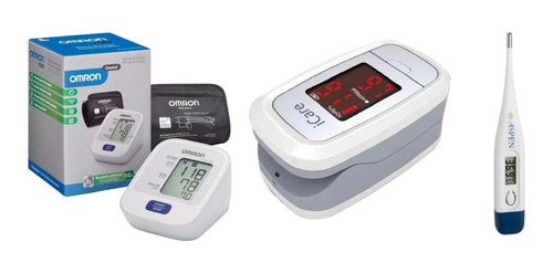 Tensiometro Omron 7120 + Oximetro Icare + Termometro Digital