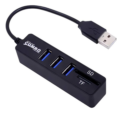 Adaptador Hub Usb Lector Tarjetas Microsd/tf Multipuertos