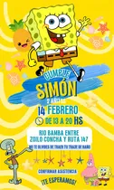 Comprar Tarjeta Invitación Cumpleaños Digital Bob Esponja .la Mejor