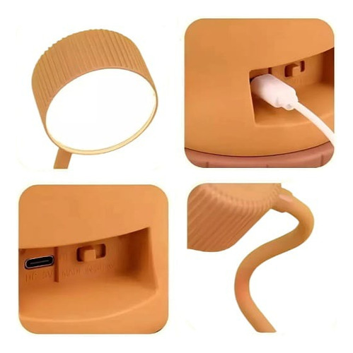 Lámpara Capibara Recargable Usb Luz De Noche Capibara Con Osito