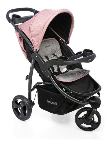 Cochecito Bebe Jogger 3 Ruedas Asiento Reclinable Y Canasto