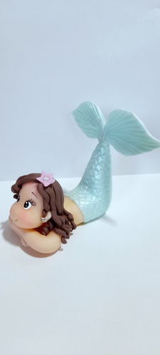 Adorno Nena Sirenita Porcelana Fria