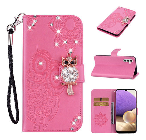 Funda Tipo Cartera Bling Lether Cards Para Samsung