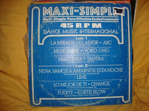 Vinilo Maxi Single Abc Tantra Yoko Ono Lime Change D1