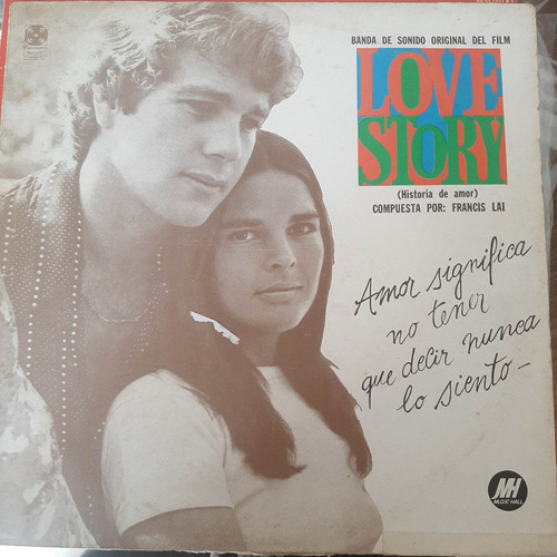 Vinilo Love Story Historia De Amor Banda Sonido Bs1