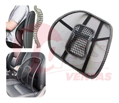 Soporte Lumbar Ergonomico Respaldo Para Auto Silla Oficina
