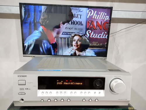 Receiver Onkyo A/v. Mod: Ht-r340 C/ 500 W + Z B + Cr Usado Prateado (Usado)