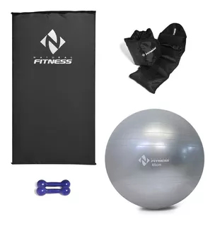 Kit Yoga Pilates Bola Ginástica Suíça 65cm + Colchon + Bomba