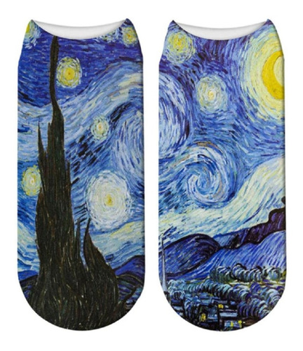 Calcetines Cortos Tines Van Gogh Obras De Arte Unisex