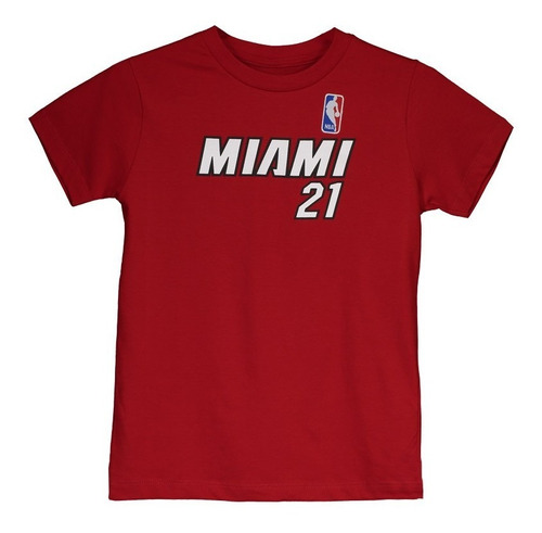 Camiseta Nba Miami Heat 21 Whiteside Infantil - Futfanatics