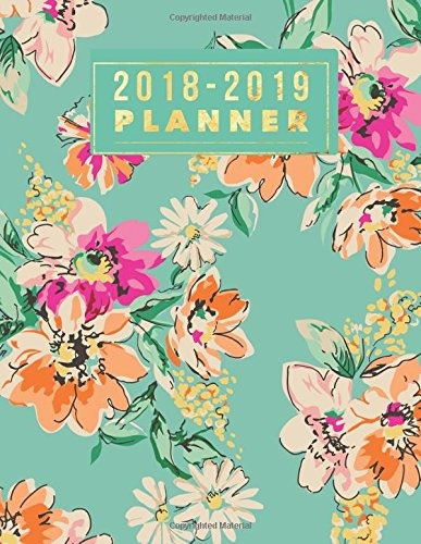 20182019 Planner Floral Weekly  Y  Monthly Schedule Diary | 