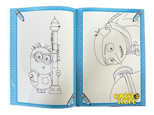 Pack 2 Libros Para Colorear Pintar Minions Con Juegos