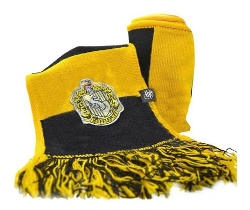 Bufanda Harry Potter Huffelpuff Escudo Bordado Licencia Ofic