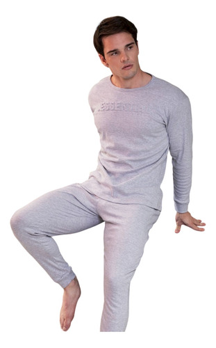 Pijama Abrigado Hombre Remera/pantalón Hasta T4 24563 Bilbao