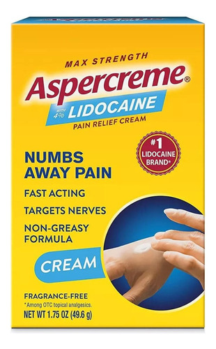 Aspercreme - Crema Con Lidocaína, AnaLGésica De 1.75oz